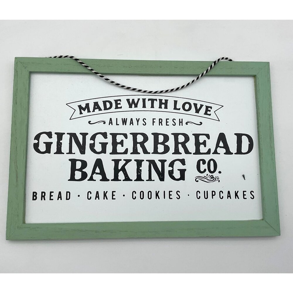 Target Discontinued Wooden Christmas 'Gingerbread Baking Co' Hanging Sign